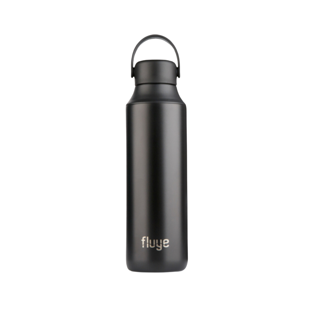 Botella térmica Fluye Ceramic Pro 600ml con diseño elegante y tecnología de doble capa, ideal para mantener bebidas calientes y frías, libre de BPA.