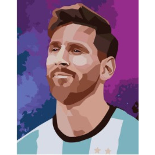 Kit Diamond Painting 30 x 40 cm Messi, actividad creativa para fans del fútbol.