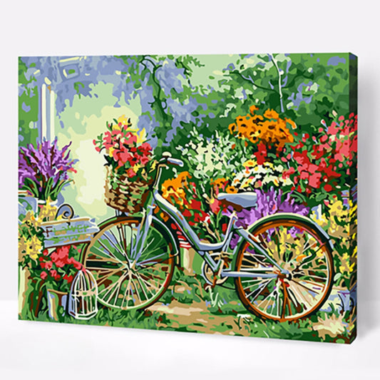 Kit Paint by Numbers 40 cm x 50 cm - Diseño Bici Vintage