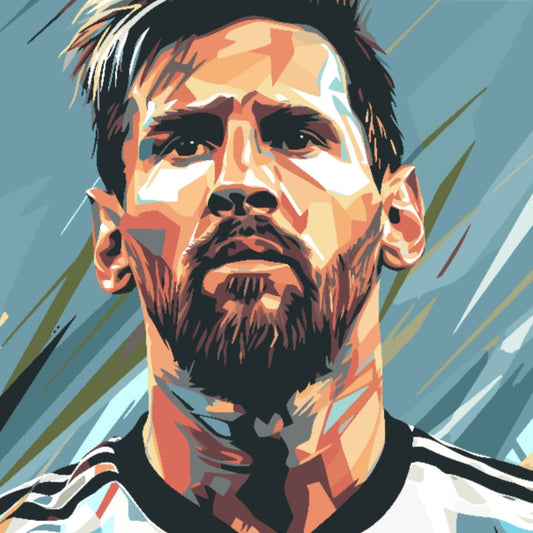 Kit Paint by Numbers 40 cm x 50 cm - Diseño Messi II